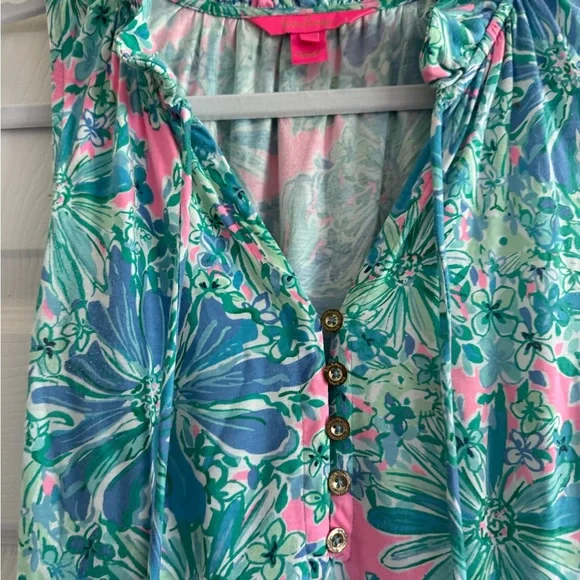 Lilly Pulitzer Malone Maxi Dress in Soleil Pink Good Hare Day - Picture 2 of 5